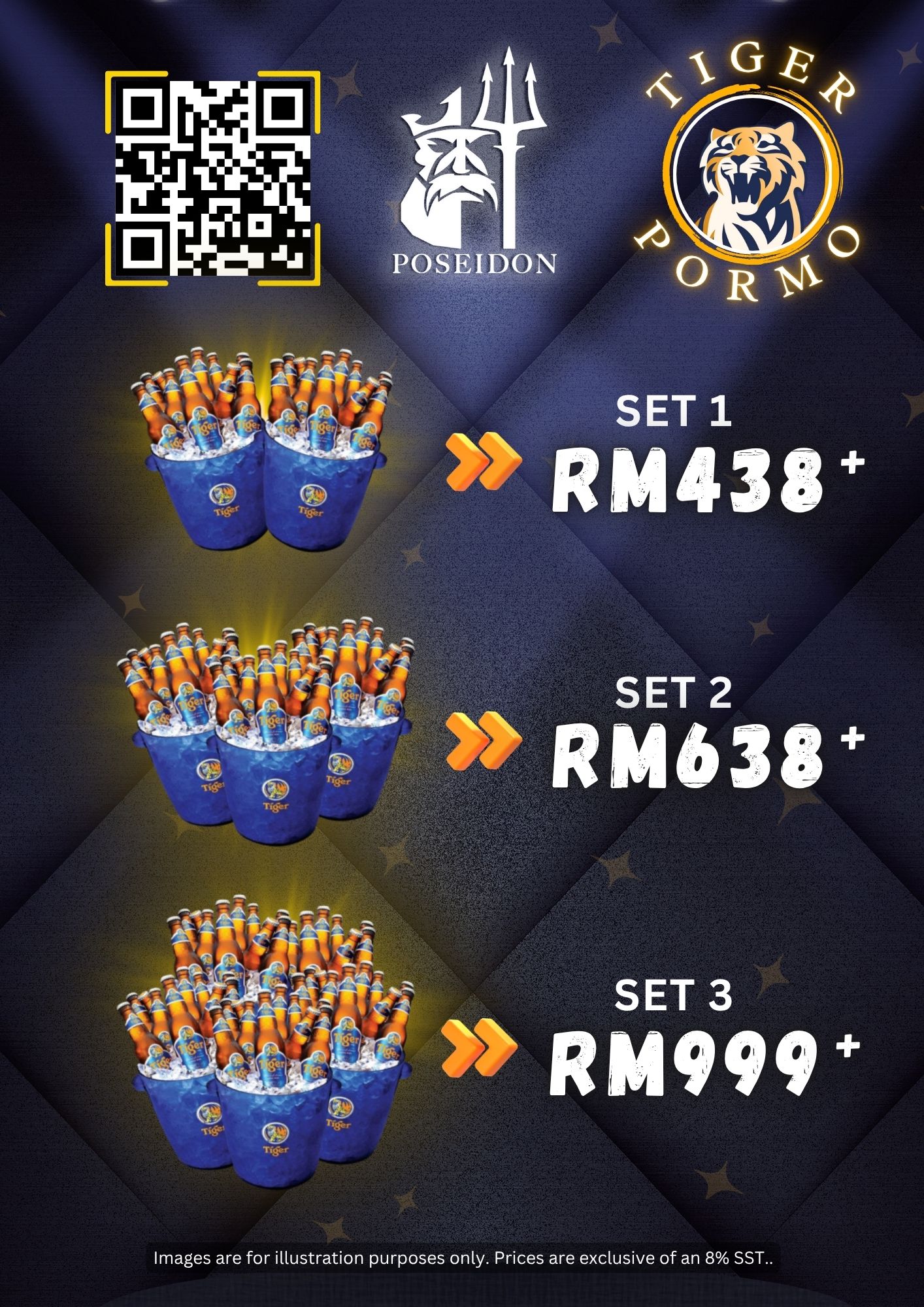 POSEIDON Club Beverage Menu - Cocktails and Mixed Drinks