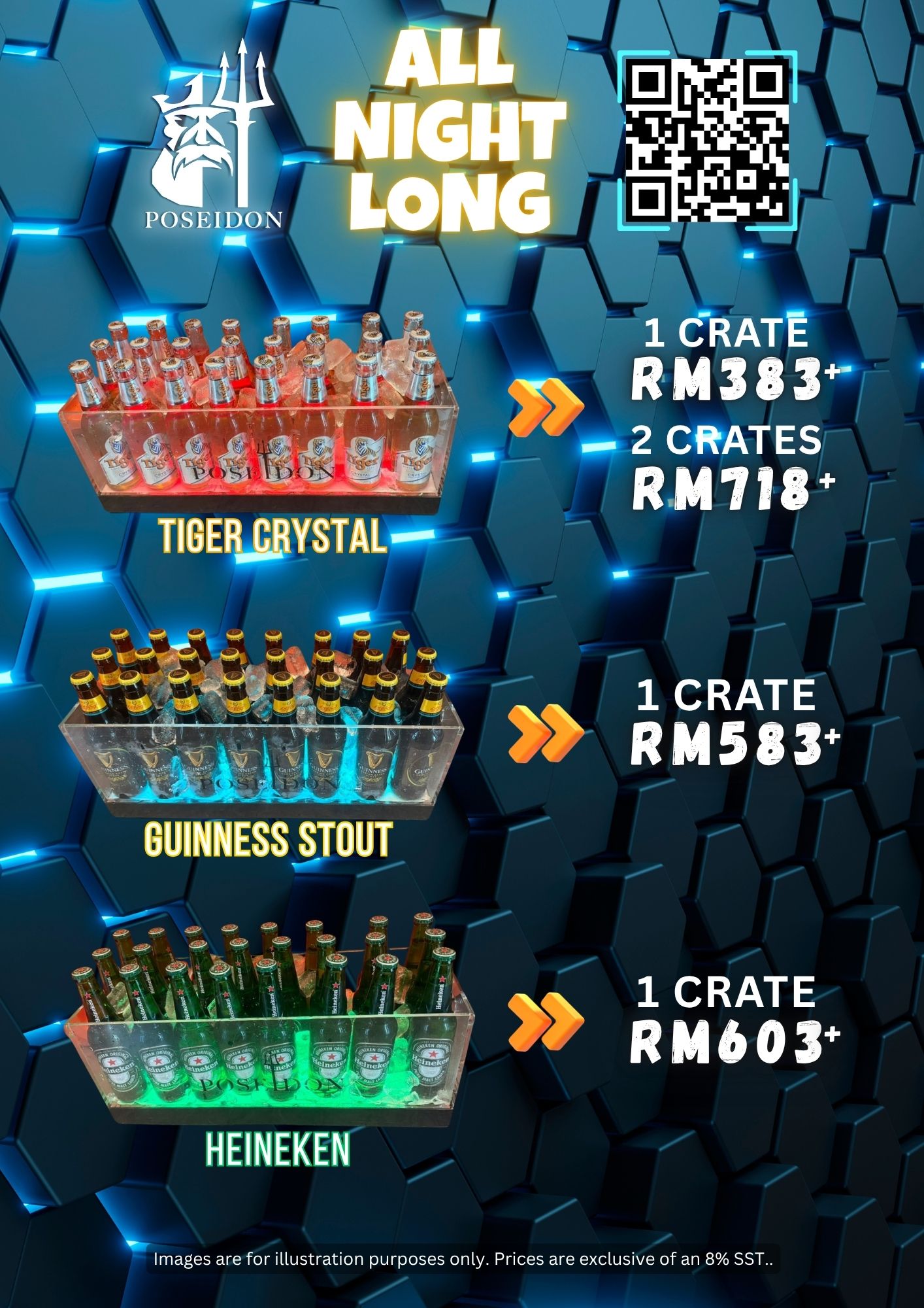 POSEIDON Club Beverage Menu - Premium Spirits and Liquor