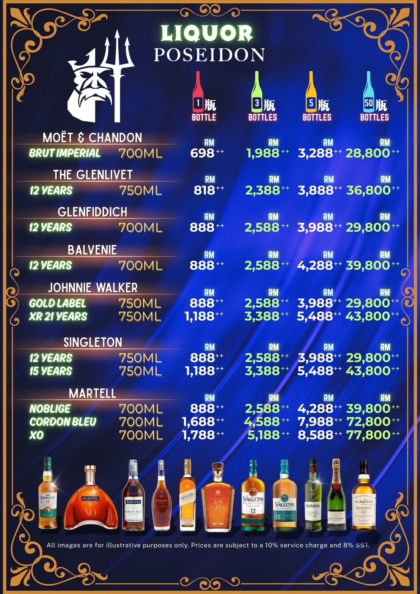 POSEIDON KTV Menu - Additional Services and Amenities