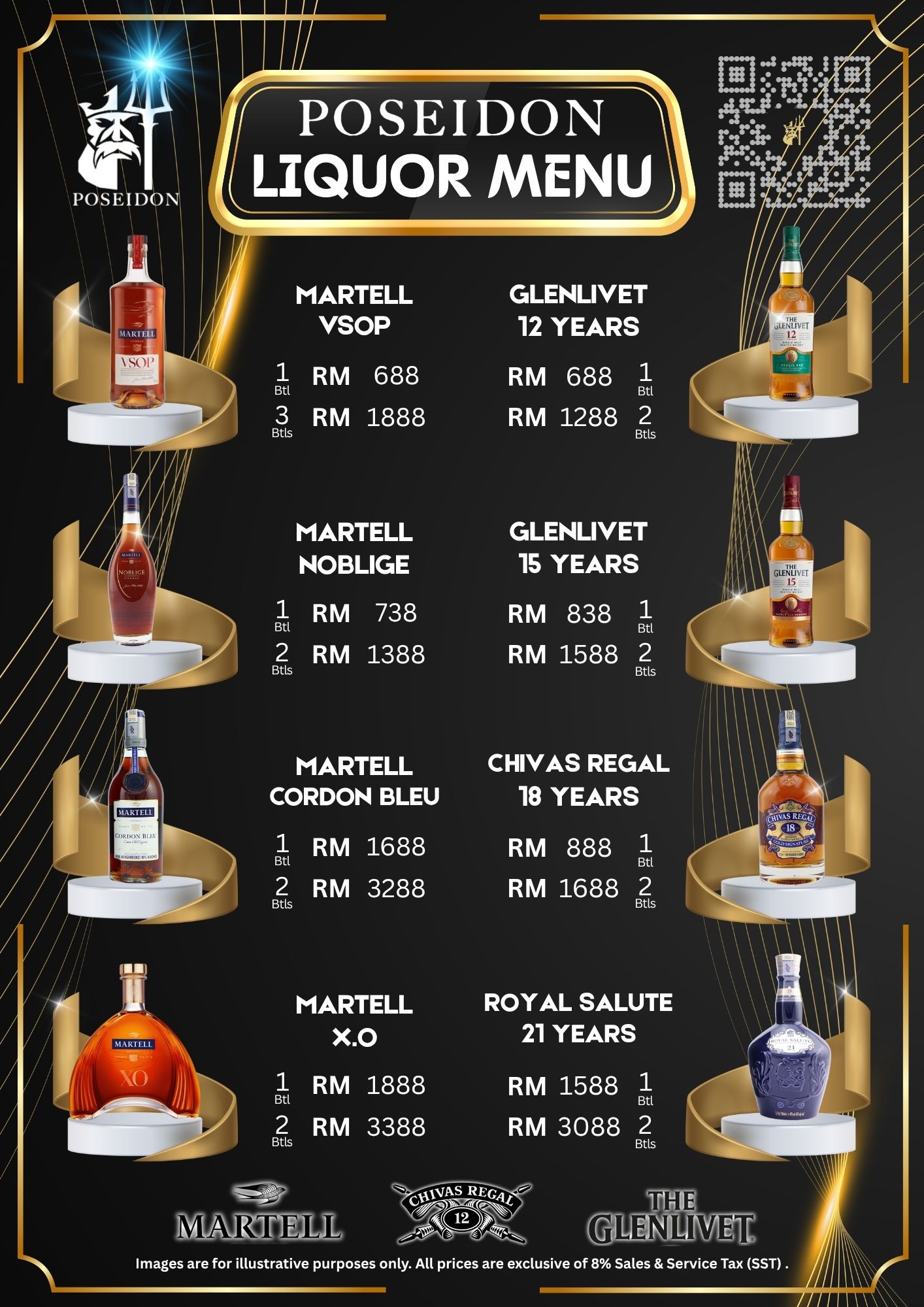 POSEIDON Club Food Menu - Appetizers and Snacks